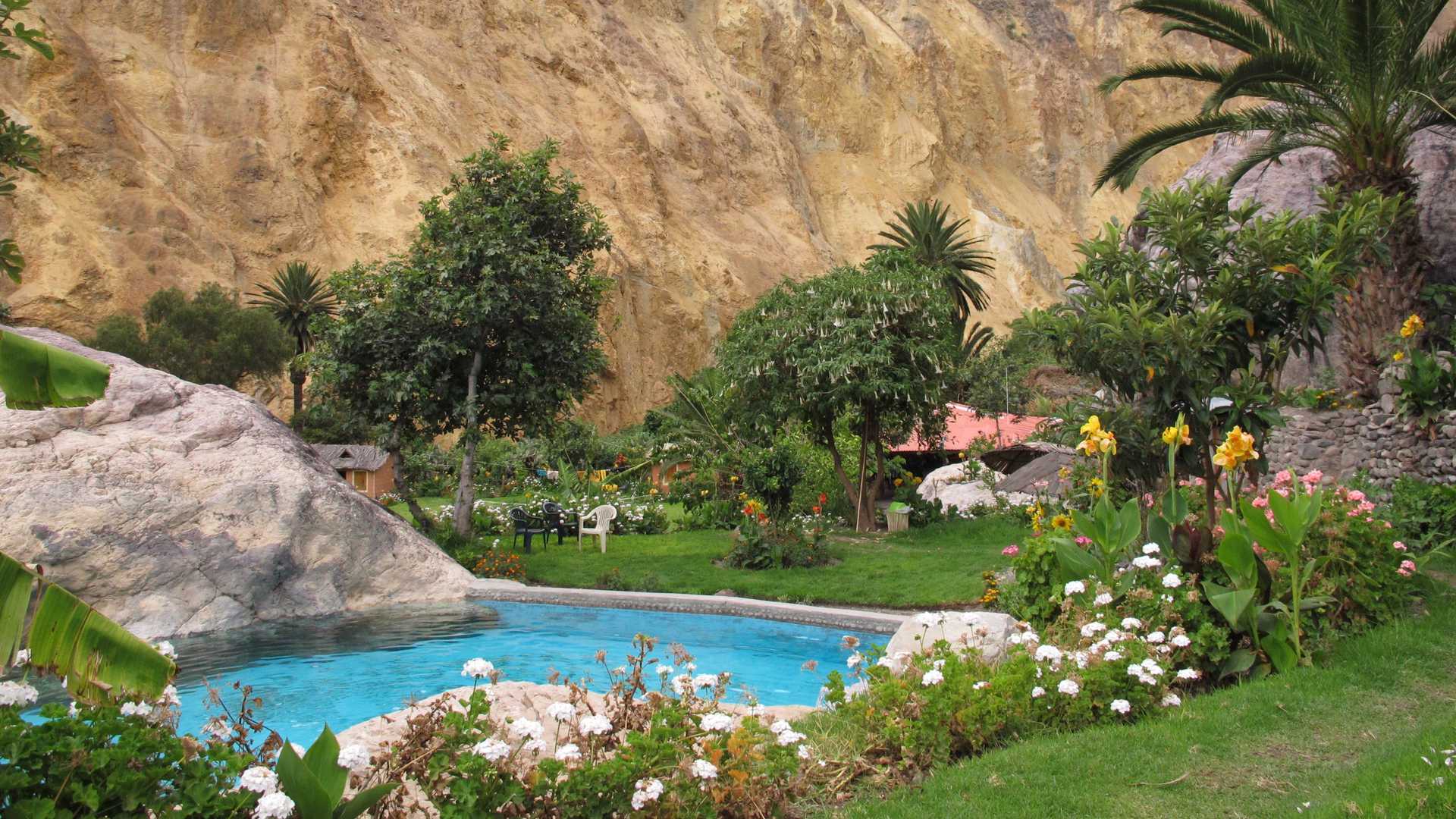 The hot springs you'll visit after the Colca Canyon Trek