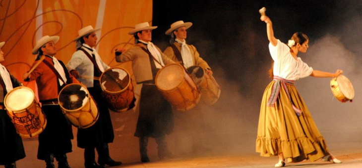 A girl dances at the Festival Nacional de la Chacarera