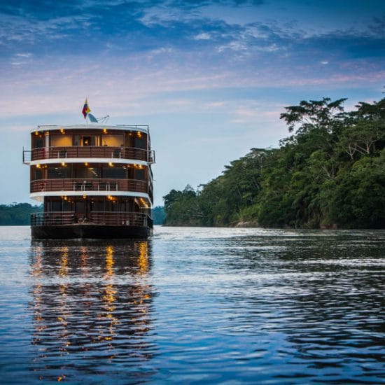 Anaconda cruise ship in Amazon