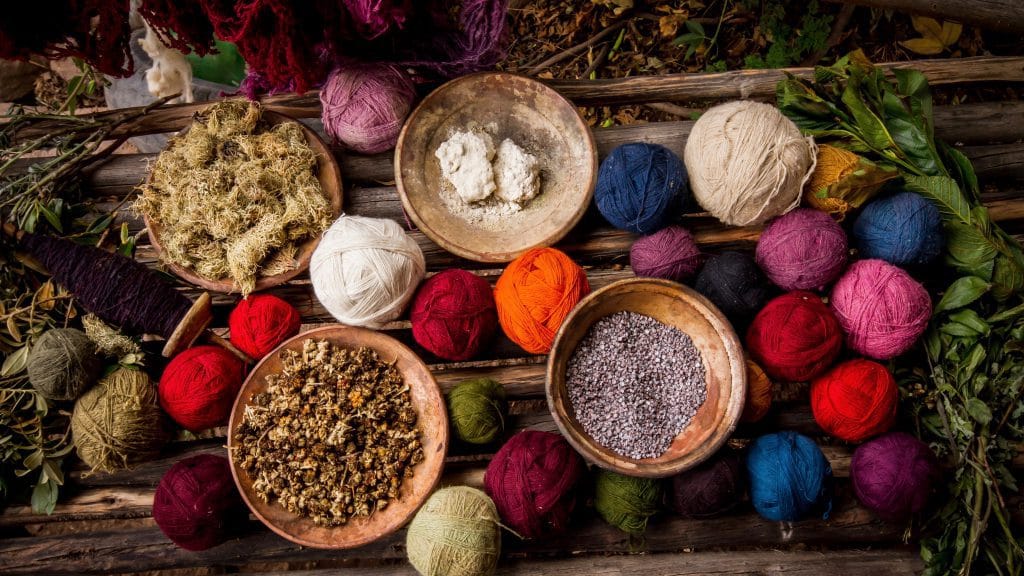 Peruvian Textiles - Colorful yarn and dyes