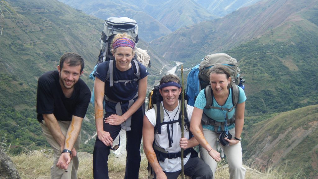 Inca Jungle Trail - Trekkers stop for a photo.