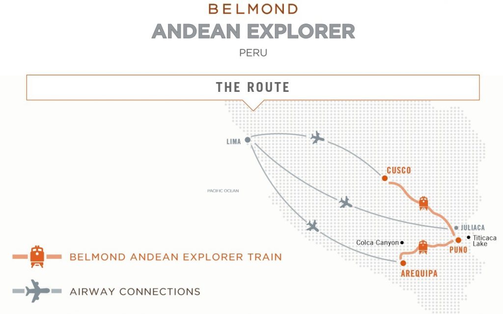 Map Belmond Andean Explorer