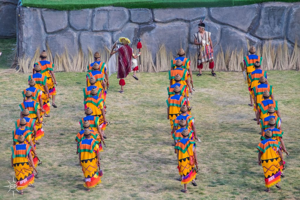 Inti Raymi festival - Colorful performers at Sacsayhuaman.