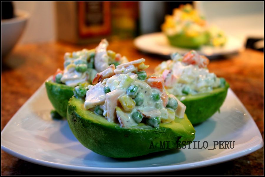 Vegetarian food in Peru- palta jardinera