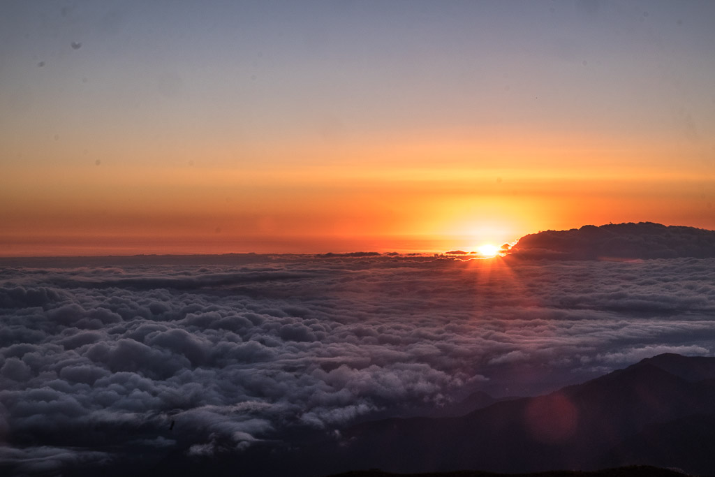 The famous sunrise at Tres Cruces lookout