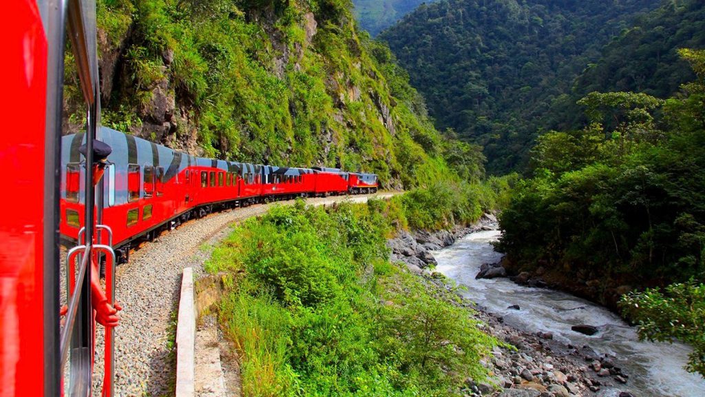 Ecuador Cruise Train, Tren Crucer, makes its way through cloud forest.