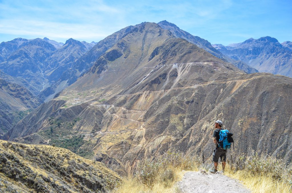 Colca Canyon trek - Gazing across the Colca Canyon.