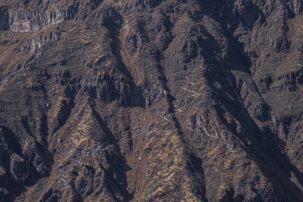 Colca Canyon trek - Jagged walls inside the canyon.