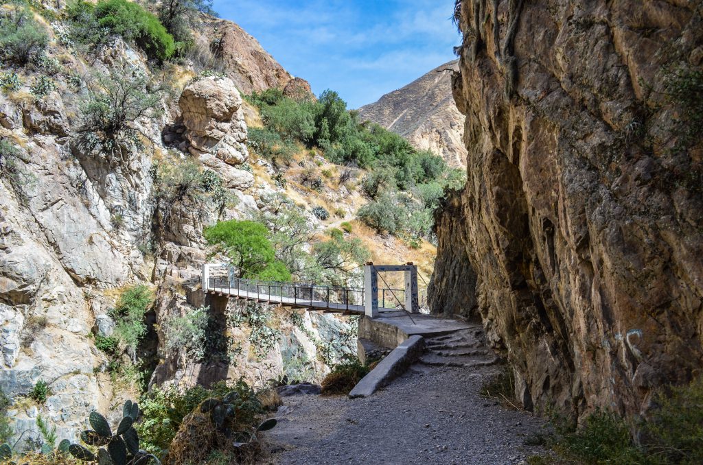 Colca Canyon trek - Bridge over Colca River.
