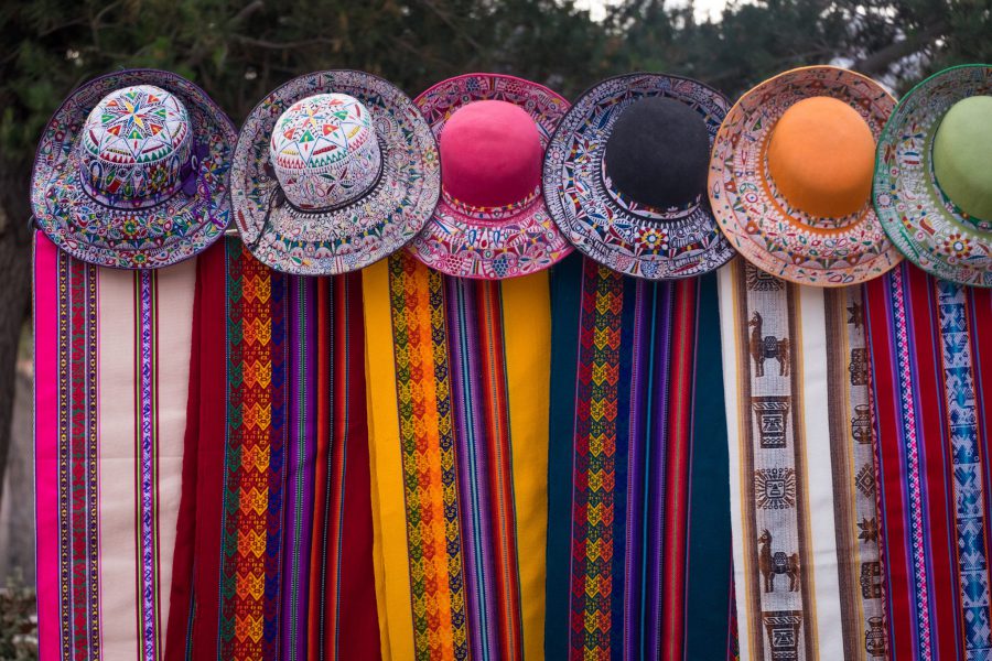 Homestay tours in Colca Canyon - Colouful hats at Yanque market.