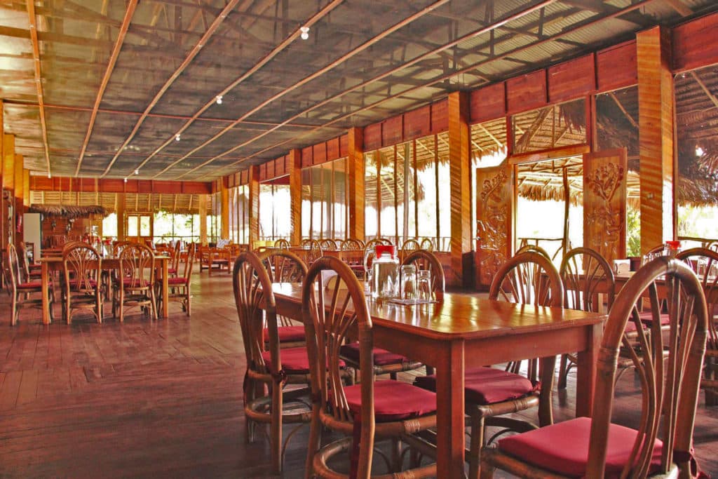 Dining space tahuayo lodge